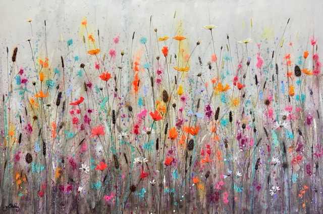 colourful wild flower meadow by Jo Starkey