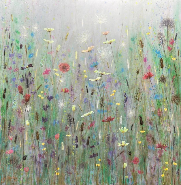 abstract wild flower painting by Jo Starkey